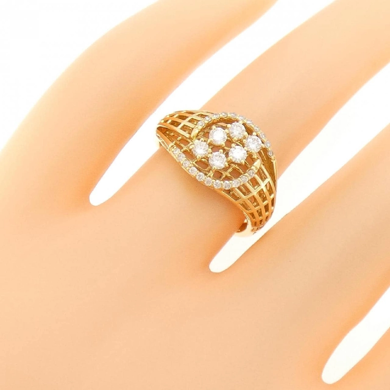 Nhẫn kim cương K18YG 0.33CT 673014