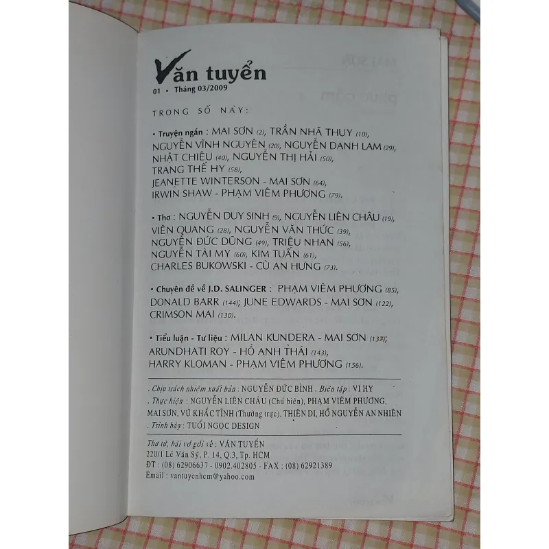 📖 VĂN TUYỂN 01 • 03/09 Sáng tác - Nghiên cứu - Phê Bình 713410