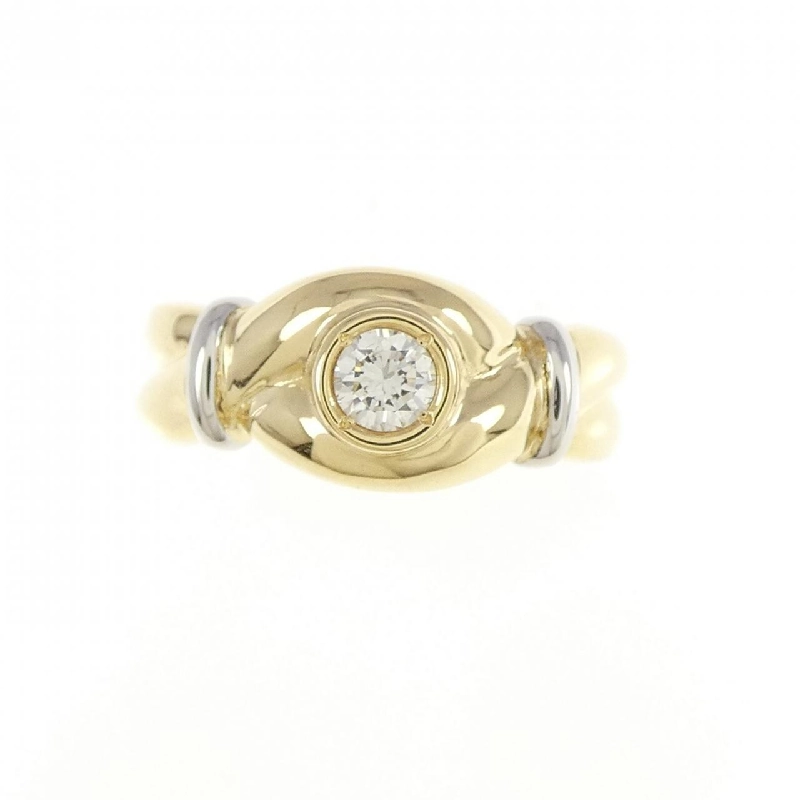 Nhẫn kim cương K18YG/PT900 0.17CT 670623