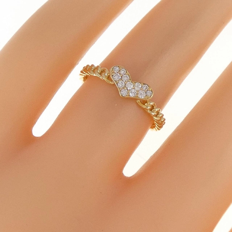 Nhẫn kim cương hình trái tim K18YG 0.10CT 671193