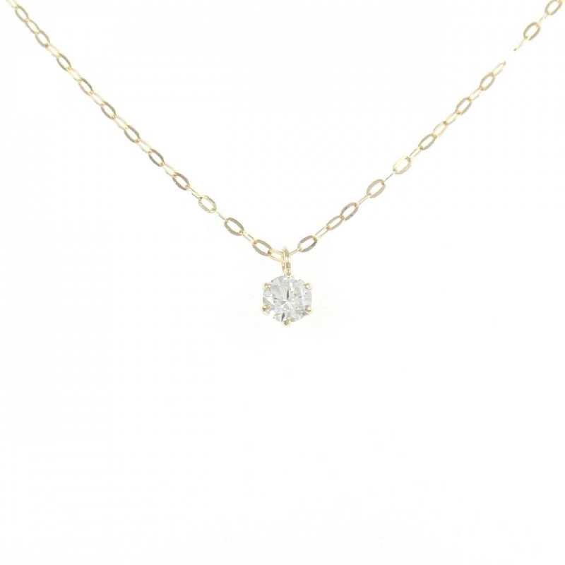 K18YG Solitaire Dây chuyền kim cương 0.17CT - Hàng hiệu Chính hãng 858703