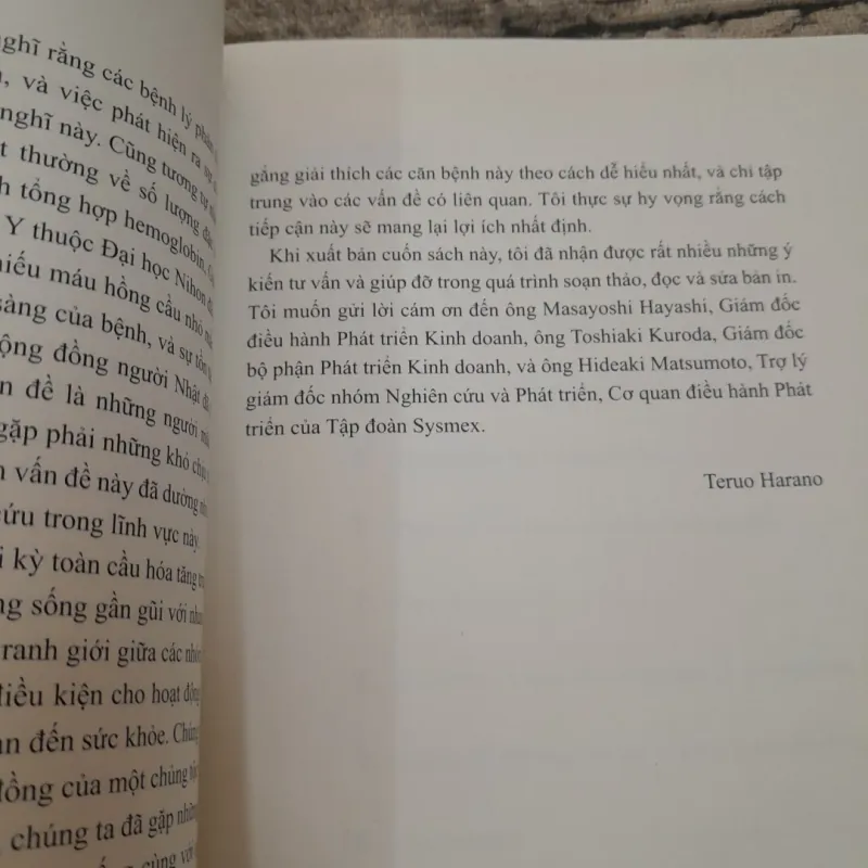 BỆNH HUYẾT SẮC TỐ- Giáo sư Bác sỹ Nhật Teruo Harano SYSMEX CORP. 778131