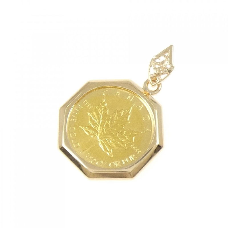Mặt dây chuyền đồng xu 18KYG (khung) - Hàng hiệu Authentic 862938
