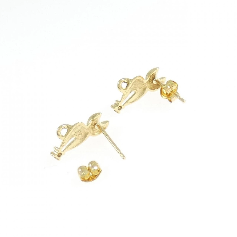 K18YG Bông tai Kim cương Mèo 0.02CT - Hàng hiệu Chính hãng 870864