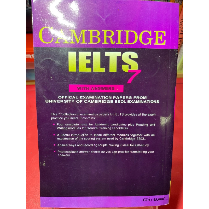 Ielts 7 with answers 2013 mới 75% ố bẩn viền nhẹ bút chì Ths Diễm Ly HPB1905 SÁCH HỌC NGOẠI NGỮ 349202