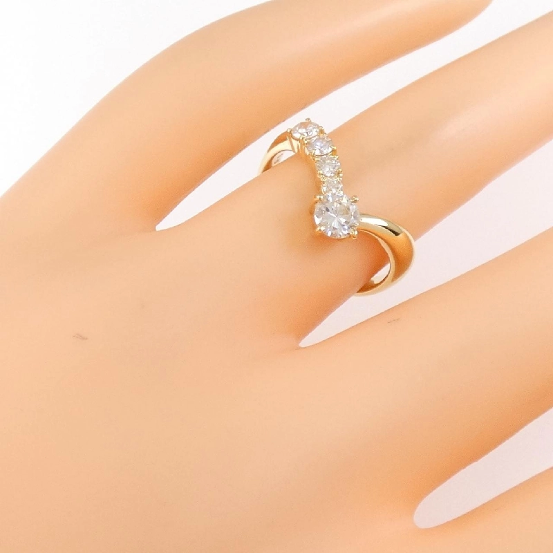 Nhẫn kim cương K18YG 0.5CT 671020