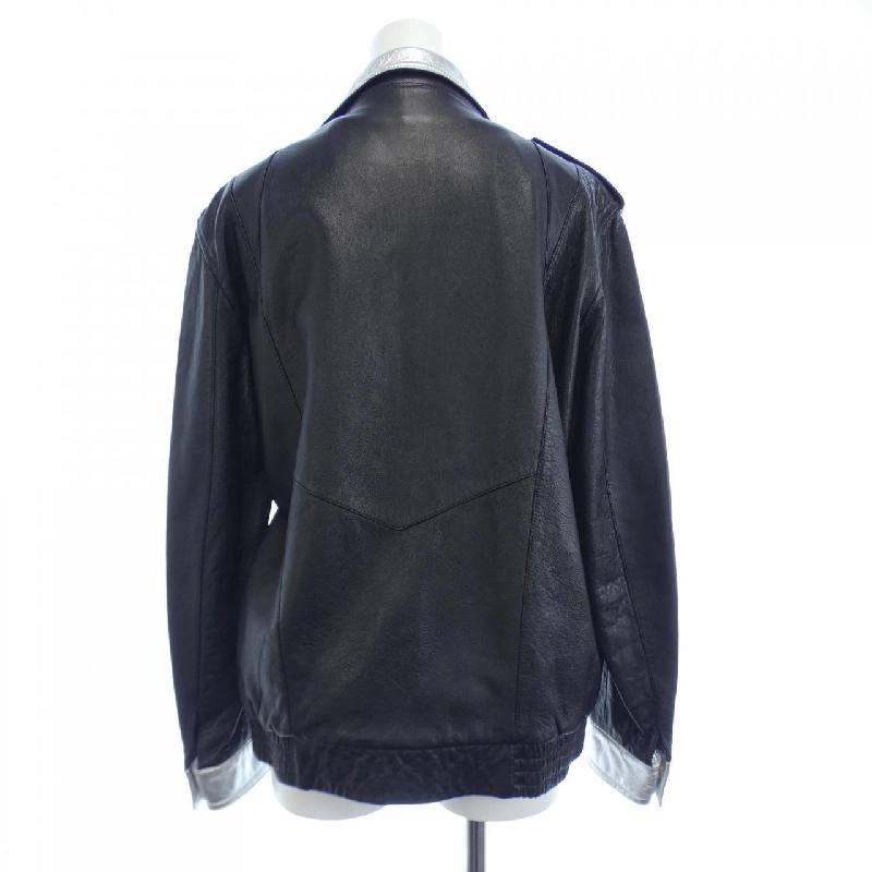 【Mã giảm giá】Áo khoác da biker SAINT LAURENT 640119
