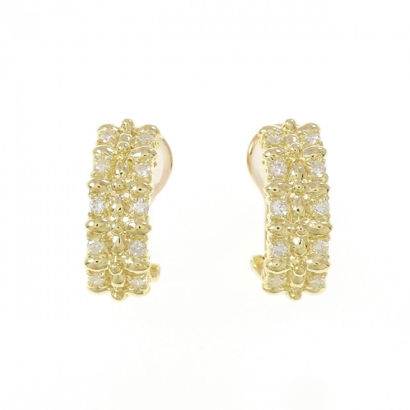 K18YG Bông tai/Khuyên tai kim cương 0.30CT - Hàng hiệu Chính hãng 870410