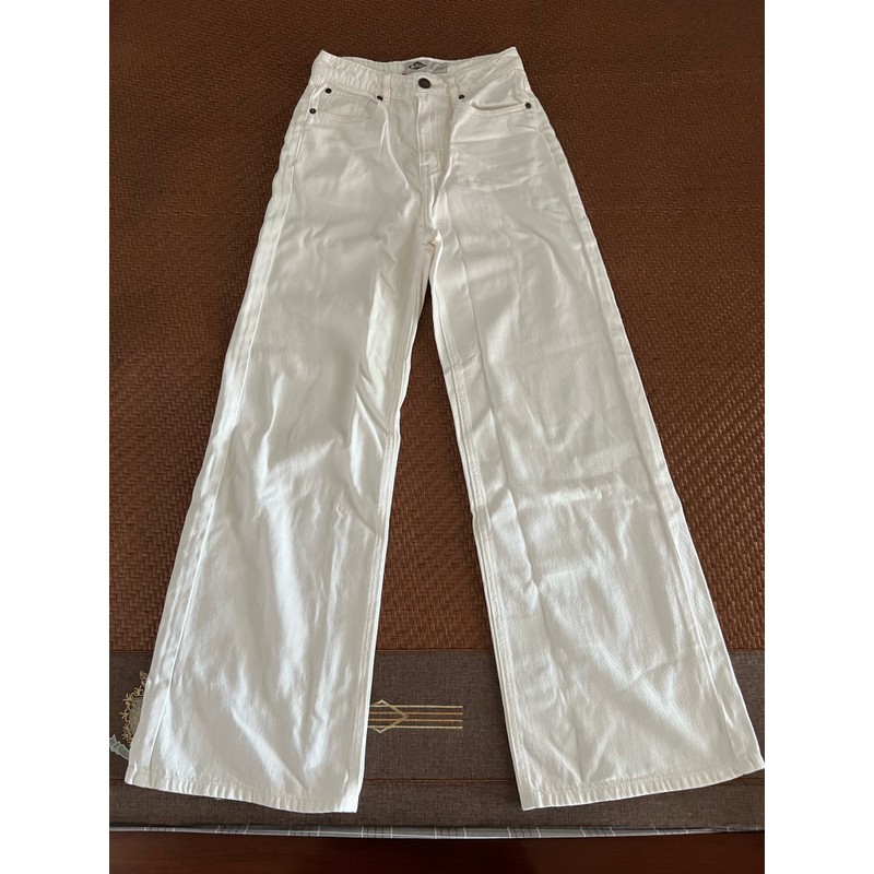 Quần jeans Lee Copper ống rộng eo 24inch, màu trắng chính hãng  164847