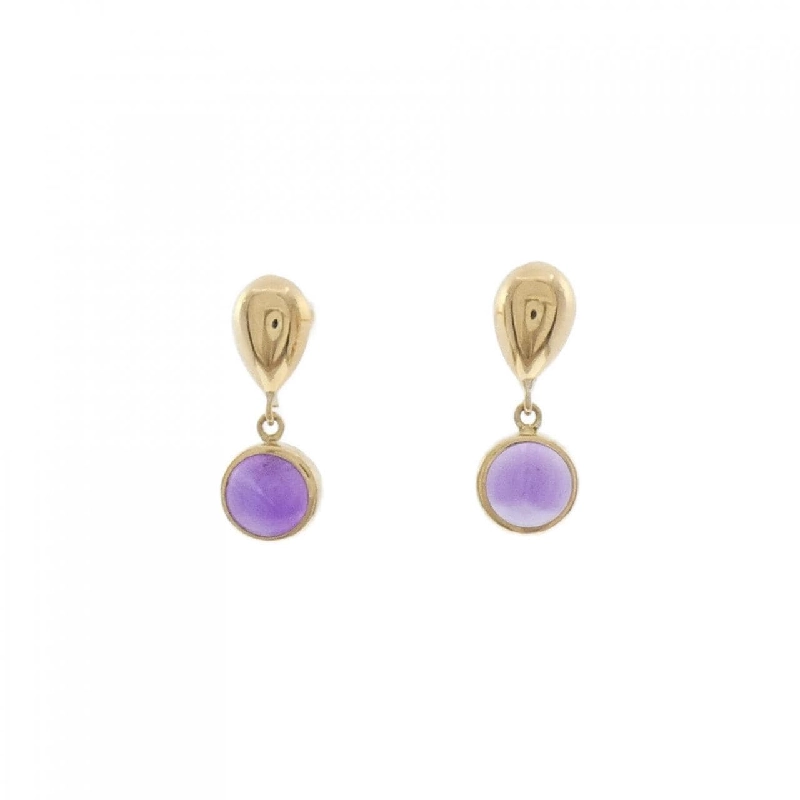 K18YG Amethyst Bông tai - Hàng hiệu Chính hãng 870772