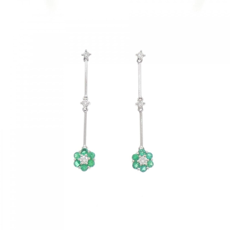 Bông tai hoa ngọc lục bảo PT900 0.32CT - Hàng hiệu chính hãng 868939