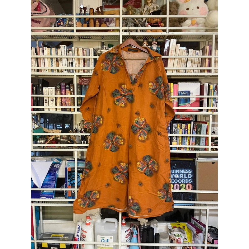 Đầm bông, cam, Size L/XL 528411