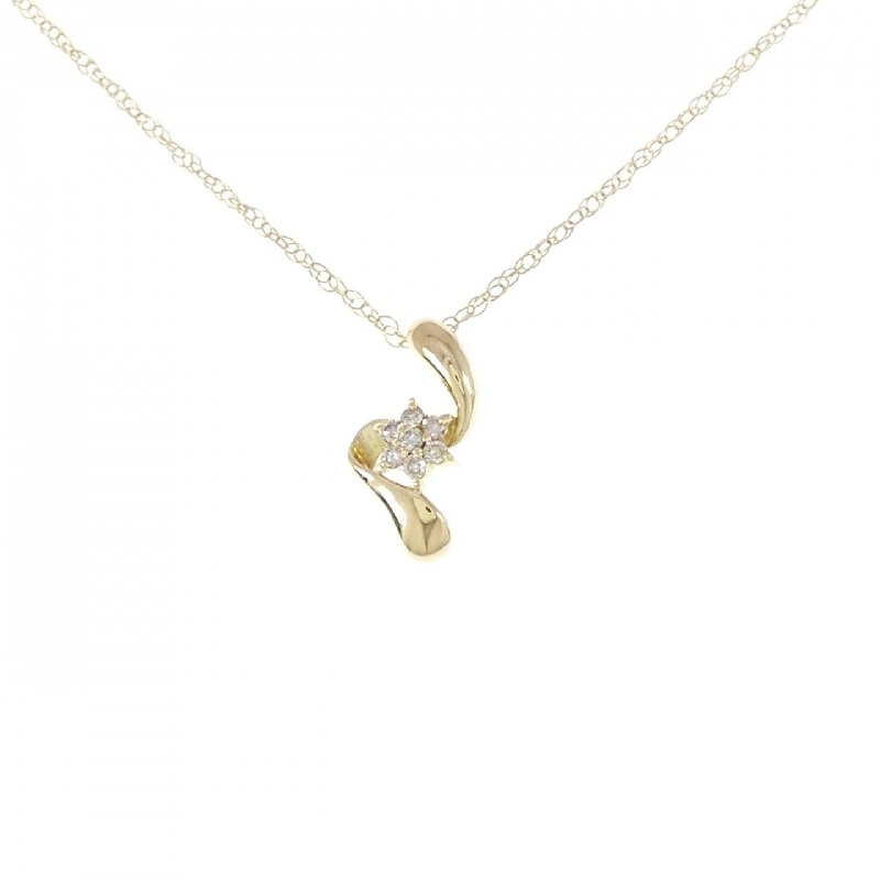 K18YG Dây chuyền kim cương 0.1CT - Hàng hiệu Chính hãng 863001