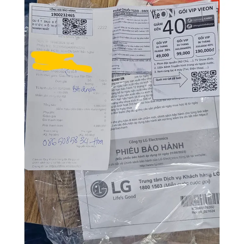 Tủ lạnh LG 217L màu đen  557210