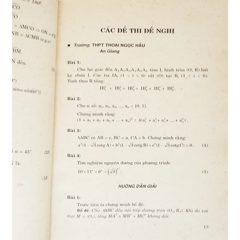 Tuyển tập đề thi Olympic 30-4 lần thứ VII-năm 2001 môn Toán 612057
