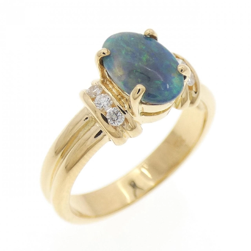 Nhẫn opal đen 750YG - Hàng hiệu Authentic 852890