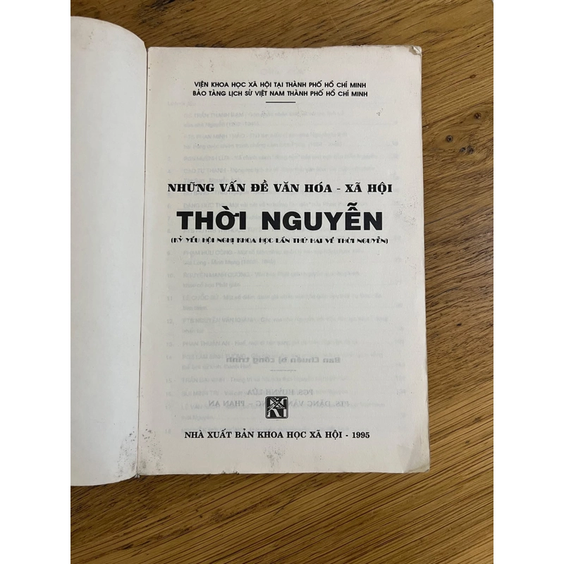 Những Vấn Đề Văn Hóa Xã Hội Thời Nguyễn 1995 - Kỷ yếu lần 2 493883