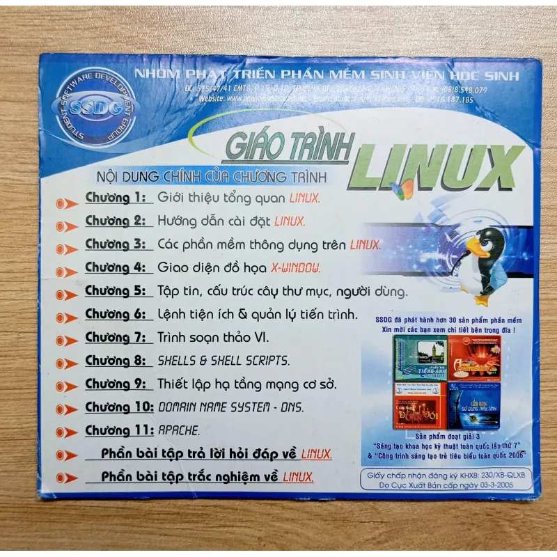 [Tin học] Đĩa gốc học tập của SSDG - Giáo trình Linux (2005) 1029244