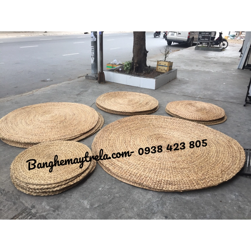 Thảm lục bình tròn tráng trí decor 490469