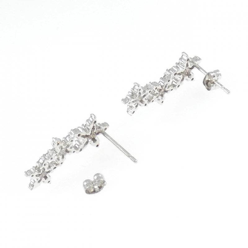 Bông tai kim cương hoa K18WG - Hàng hiệu chính hãng 872158