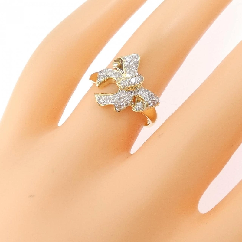 Nhẫn kim cương 750YG/750WG hình ruy băng 0.36CT - Hàng hiệu Chính hãng 849100