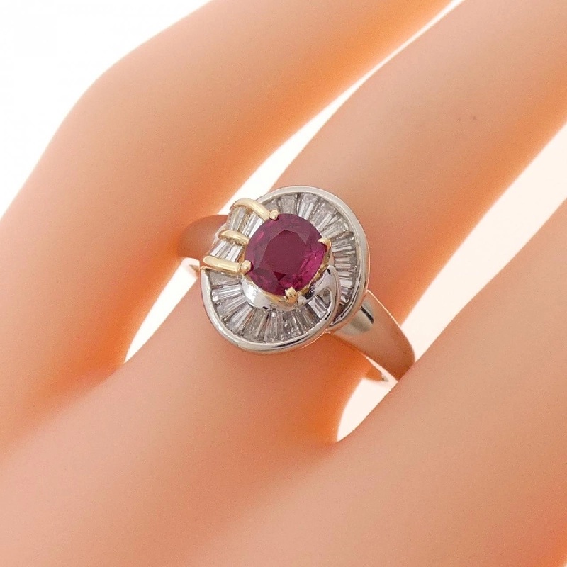 Nhẫn Ruby PT900/K18YG 0.63CT - Hàng hiệu Chính hãng 855705