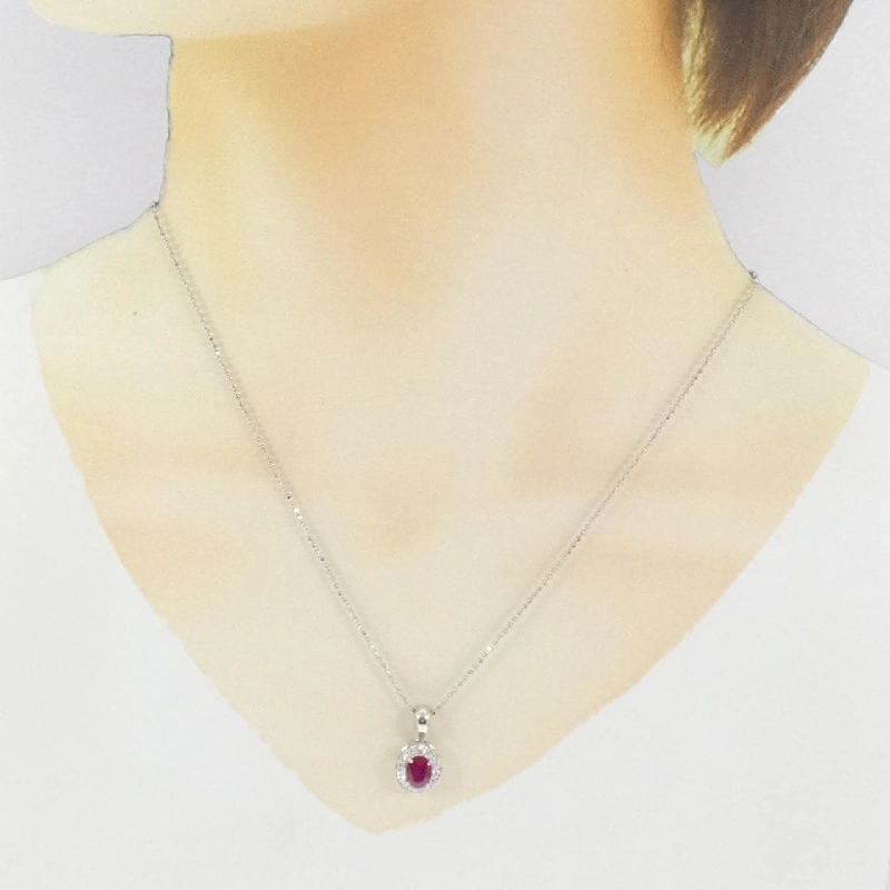 Dây chuyền ruby PT900/PT850 1.04CT - Hàng hiệu Authentic 857569