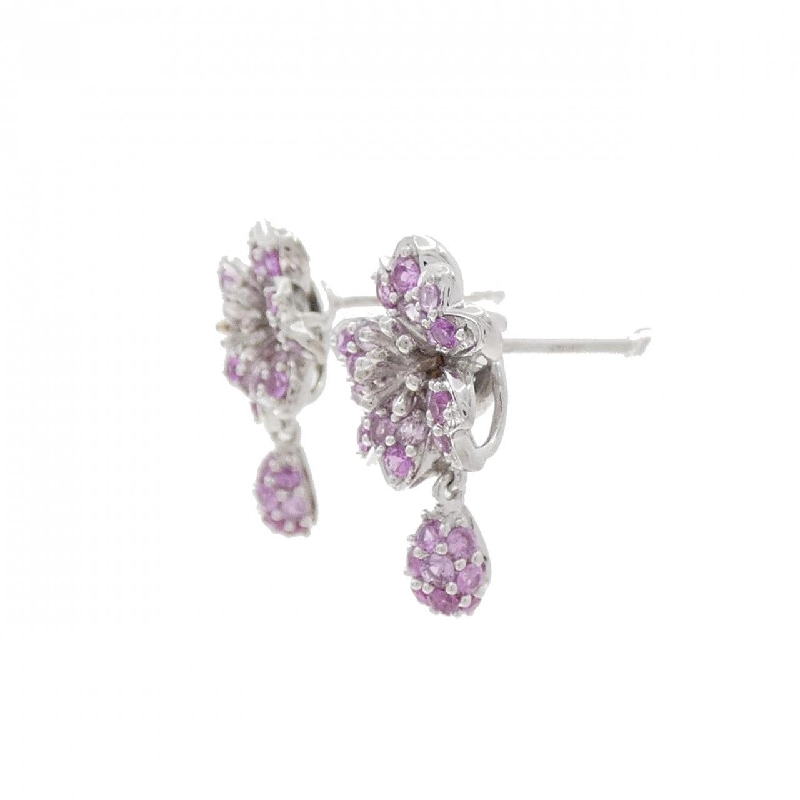 K18WG Bông tai hoa Sapphire 0.86CT - Hàng hiệu Chính hãng 871609