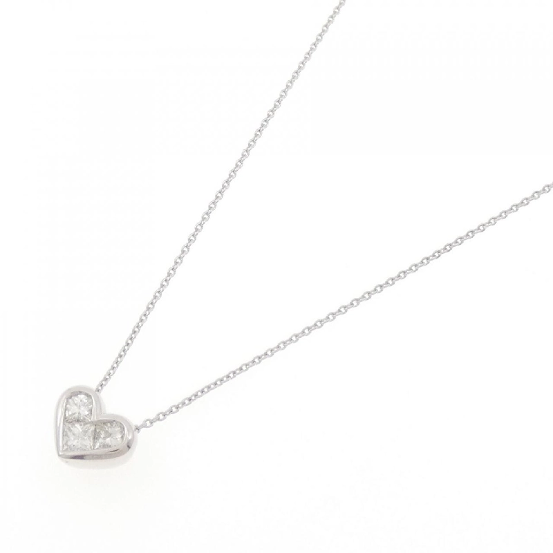 K18WG Dây chuyền kim cương hình trái tim 0.50CT - Hàng hiệu Chính hãng 867892