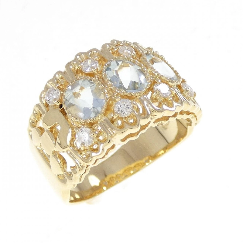 Nhẫn Aquamarine K18YG - Hàng hiệu Chính hãng 853010