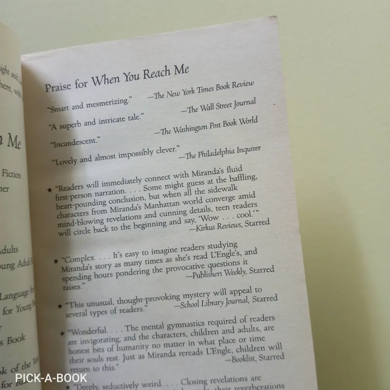 Tiểu thuyết Tiếng Anh trẻ em đạt giải Newbery When You Reach Me - Rebecca Stead 992110