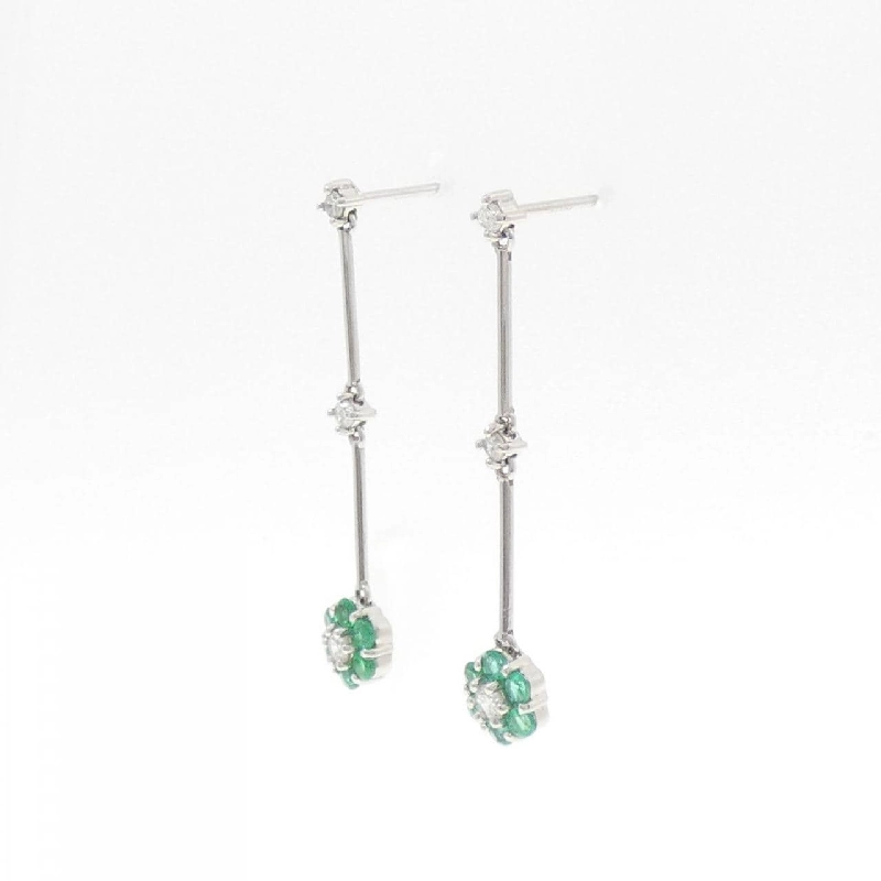 Bông tai hoa ngọc lục bảo PT900 0.32CT - Hàng hiệu chính hãng 868939