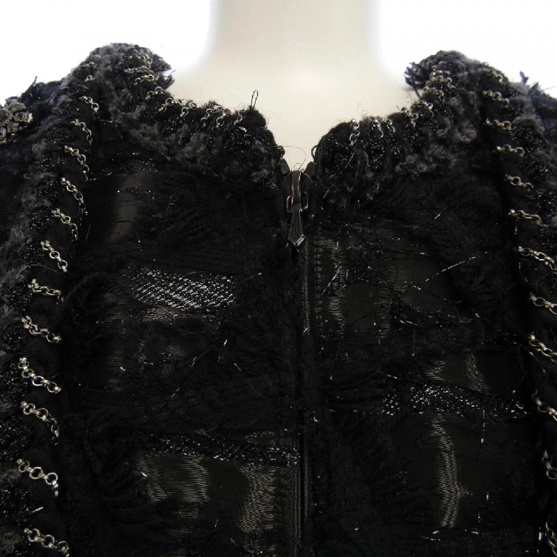 【Mã giảm giá】Áo khoác không cổ CHANEL 642341