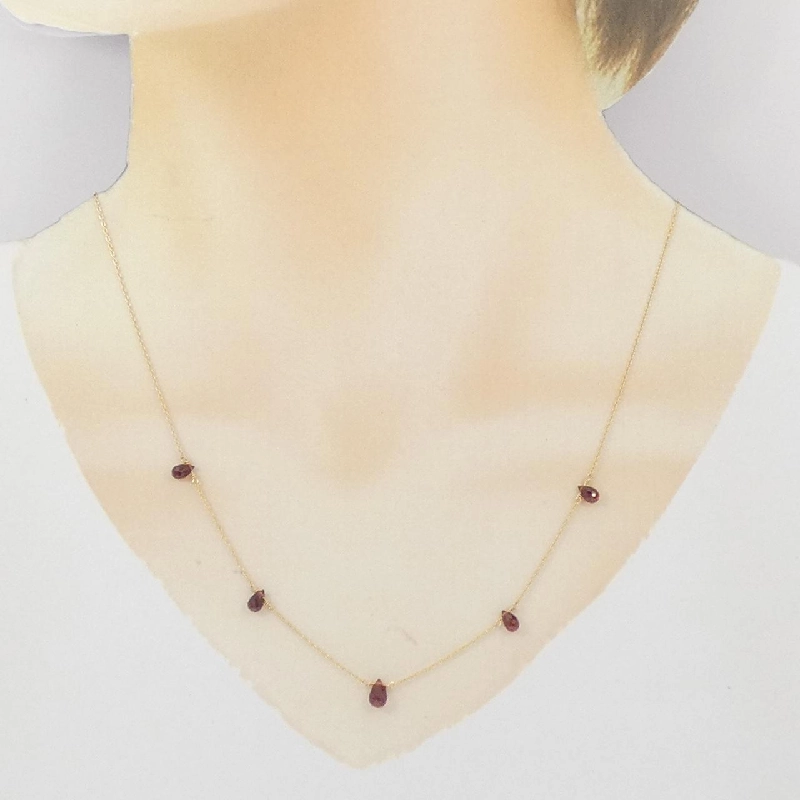 K18YG Garnet Necklace - Hàng hiệu Authentic 863724