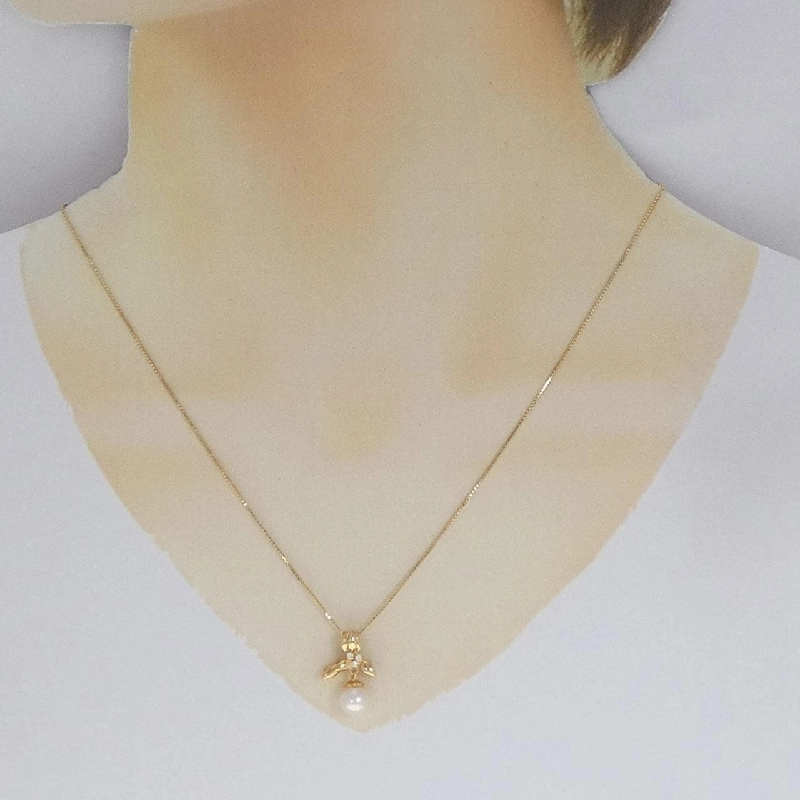 K18YG Vòng cổ ngọc trai Akoya 6.9mm - Hàng hiệu Chính hãng 855903