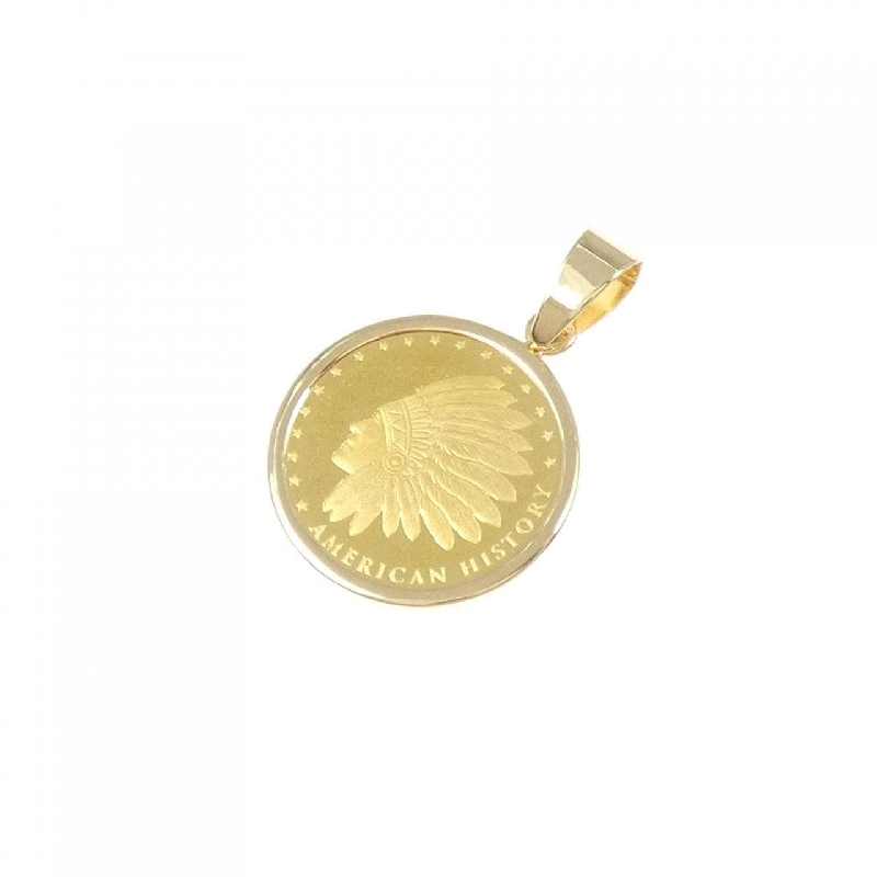 K18YG(枠) Đồng xu Mặt dây chuyền - Hàng hiệu Chính hãng 869235