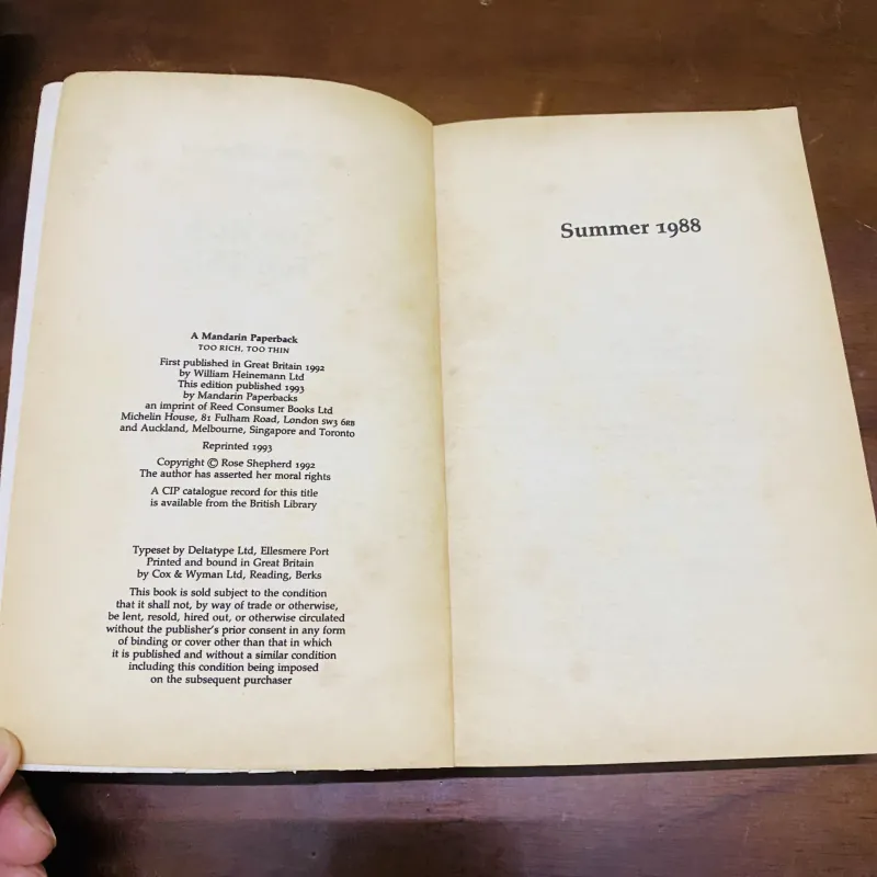 Too rich too thin - Rose Shepherd 990622