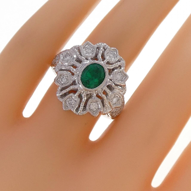 Nhẫn Emerald PT900 0.86CT - Hàng hiệu Chính hãng 852780