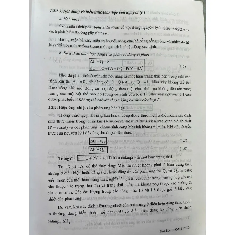 HÓA HỌC (Sách dành SV Đại Học các ngành Kỹ thuật) 705105