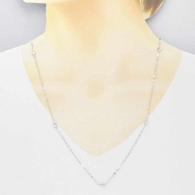 K18WG Dây chuyền kim cương 0.35CT - Hàng hiệu Chính hãng 846296