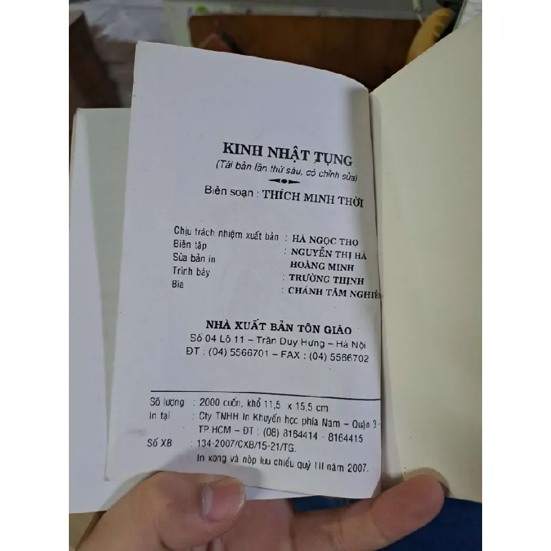 Kinh nhật tụng - Thích Minh Thời TÂM LINH - TÔN GIÁO - THIỀN HCM1008 577349