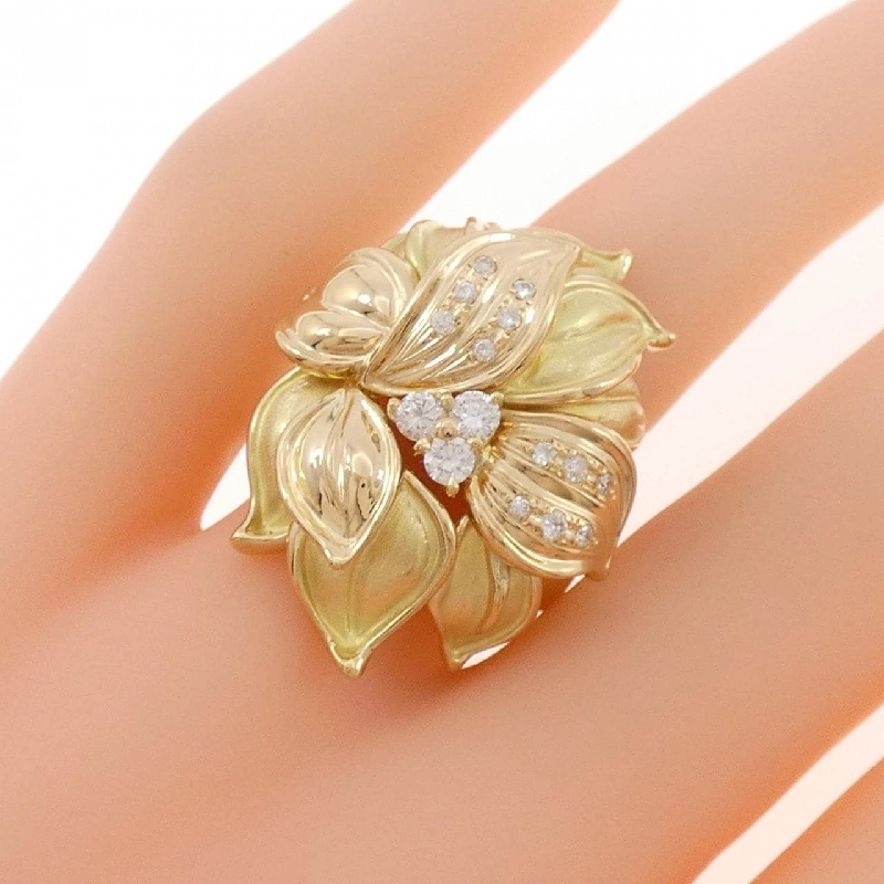 Nhẫn kim cương lá K18YG 0.31CT - Hàng hiệu Chính hãng 849979