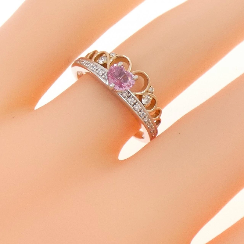 Nhẫn Sapphire hình trái tim PT950/K18PG 0.367CT - Hàng hiệu Chính hãng 849568