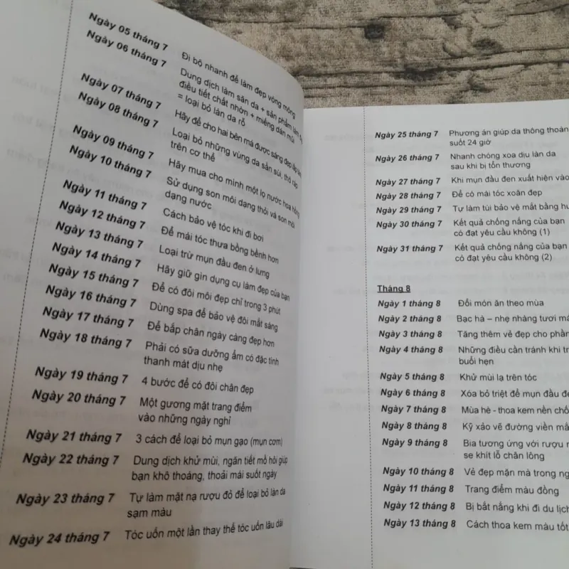 LÀM ĐẸP 365 NGÀY TRỌN NĂM. Tg. Hứa Nguyện. Dg. Ng. T. Thu Hằng... 783651