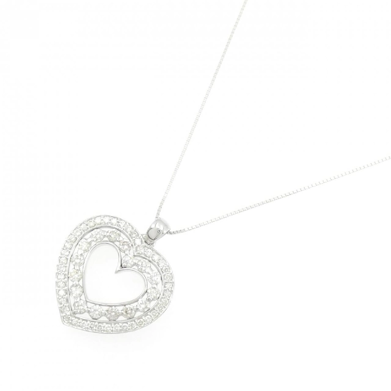 K18WG Dây chuyền kim cương hình trái tim 2.00CT - Hàng hiệu Chính hãng 858225