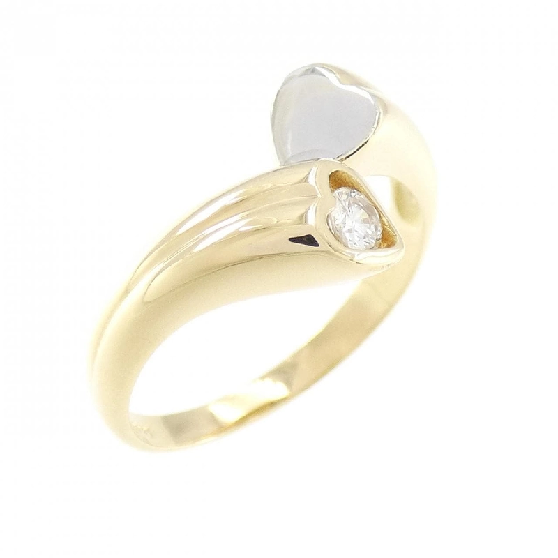 Nhẫn kim cương hình trái tim K18YG/PT 0.10CT 673154