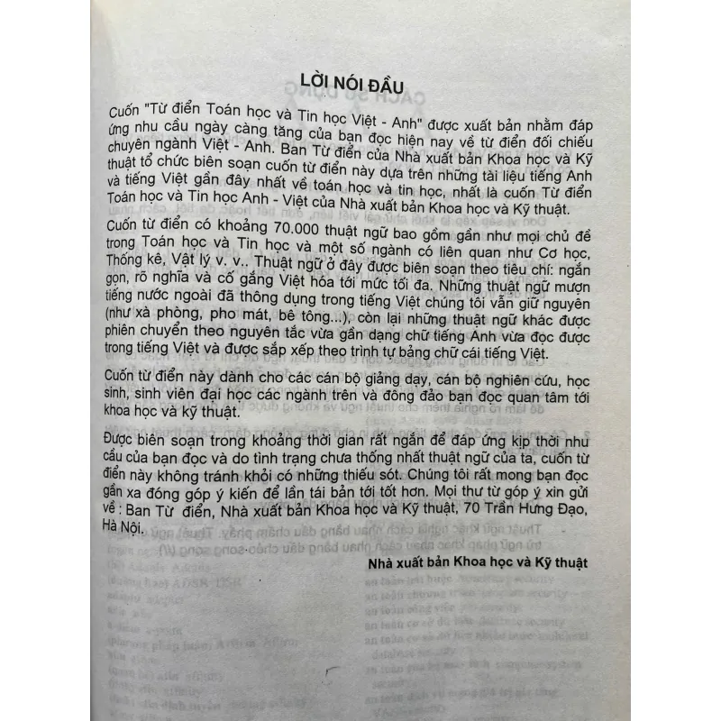 TỪ ĐIỂN TOÁN HỌC VÀ TIN HỌC VIỆT - ANH 759128