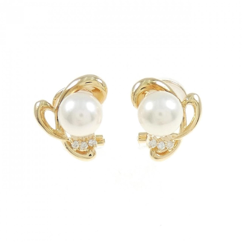 Bông tai ngọc trai Akoya K18YG 6.4mm - Hàng hiệu Chính hãng 873483