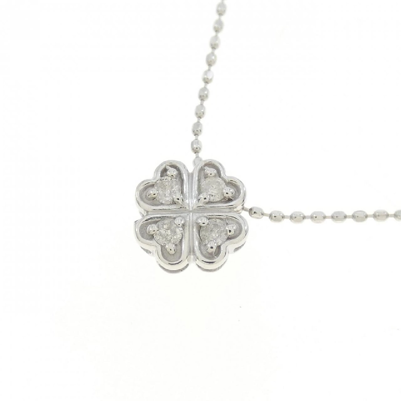 K18WG Cỏ ba lá Dây chuyền kim cương 0.08CT - Hàng hiệu Chính hãng 862941