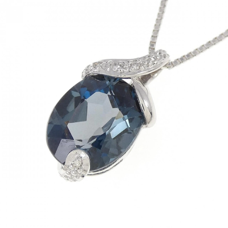 K14WG/K18WG Blue Topaz Necklace - Hàng hiệu Authentic 868448